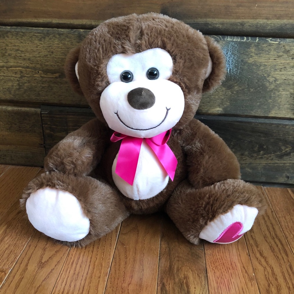 Stuffed Valentine’s Day Monkey